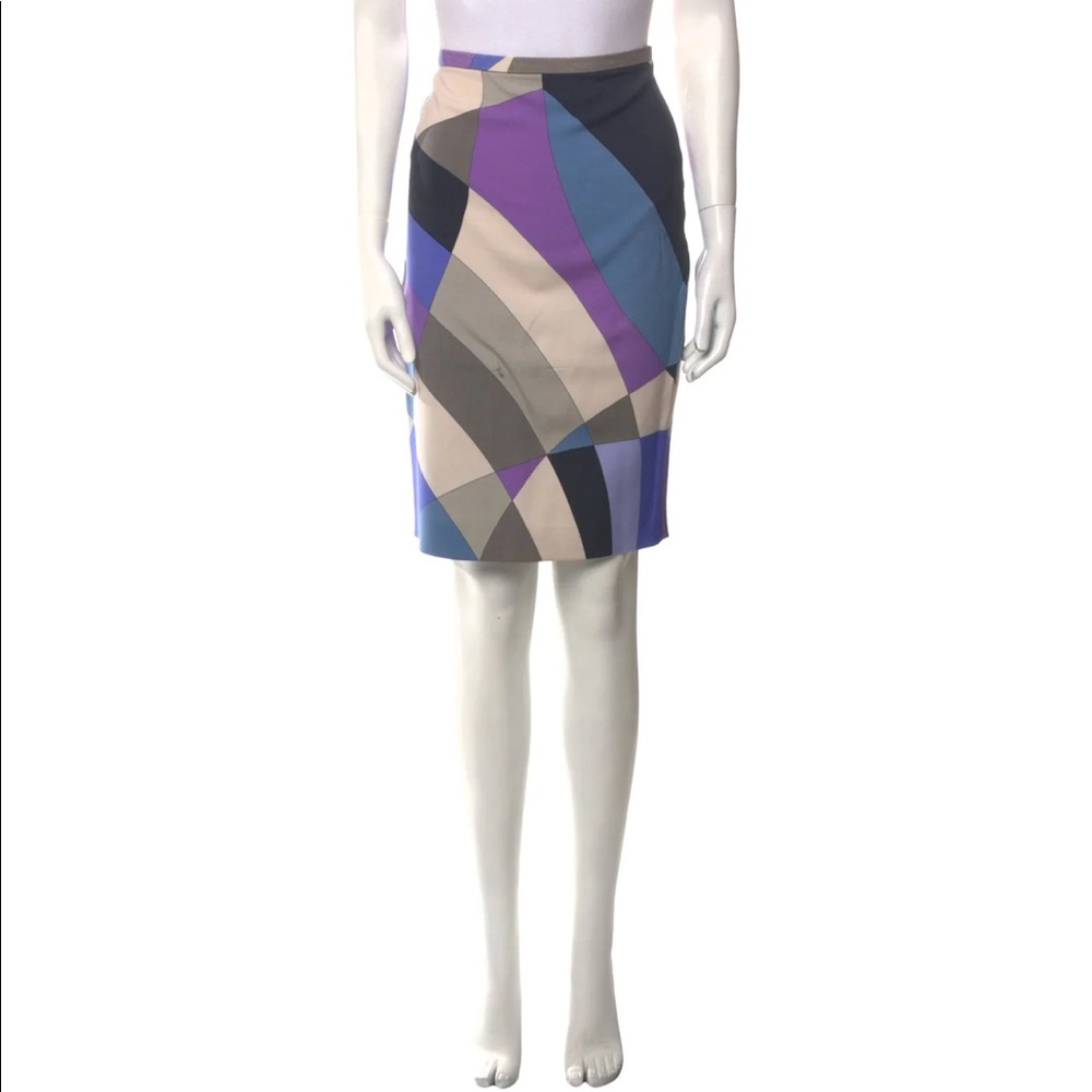Emilio Pucci Printed Knee-Length Skirt (UK38/US8)